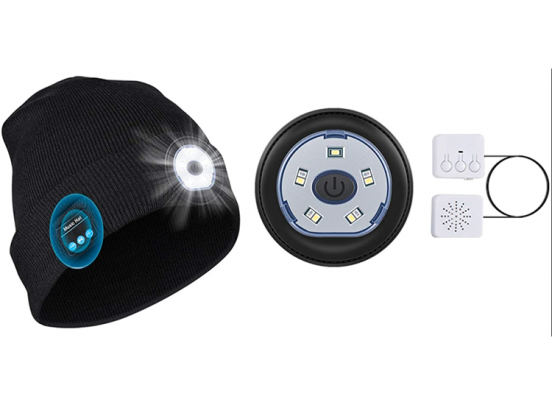 Fedec Muts - LED-verlichting en Bluetooth voor muziek - Zwart
