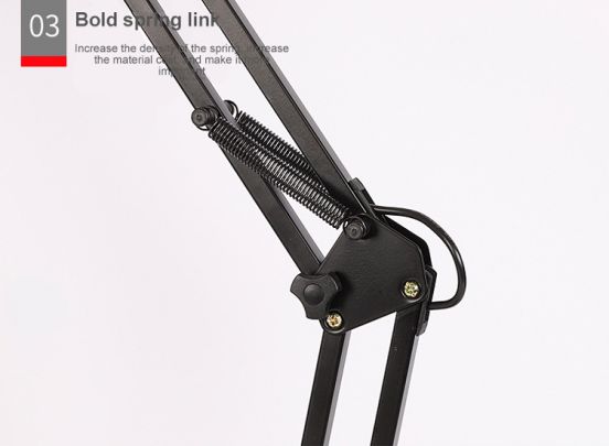 Fedec Klassieke Bureaulamp - Verstelbare Arm - Zwart