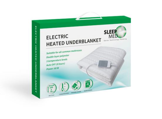 SleepMed Elektrisch Verwarmde Deken - 60W - 70x150cm