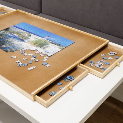Puzzelplaat met lades - Gemakkelijk je puzzel opruimen - 76x57 cm