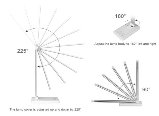 Bureaulamp LED Dimbaar - Verstelbare Verlichtingsmodi 2000K - 6500K