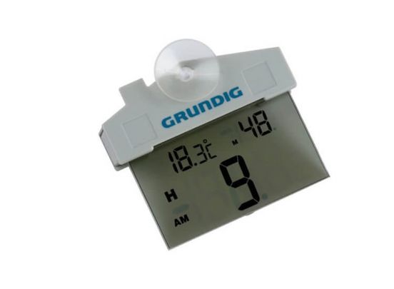 Grundig Buitenthermometer met Zuignap - Nauwkeurig & Digitaal 
