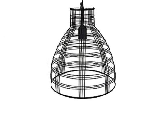 Industriële zwarte hanglamp - Hippe lamp met veel lichtval