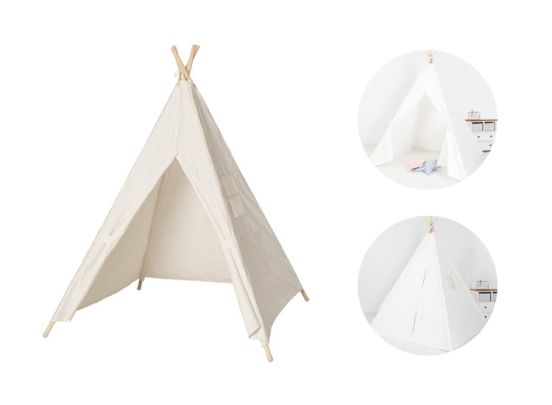 Tipi Tent voor Kinderen - Speeltent - Wigwam - Wit  - 91x12x14 cm