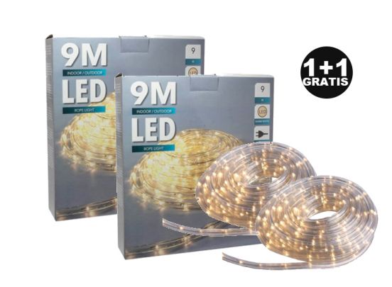 LED Slangverlichting - 9 meter - Warm Wit 1+1 Gratis