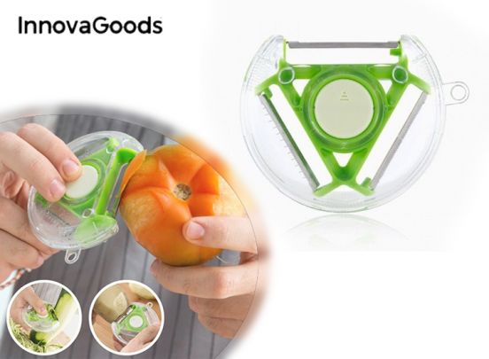 InnovaGoods 4-in-1 dunschiller - Multifunctionele groente- en fruitschiller 