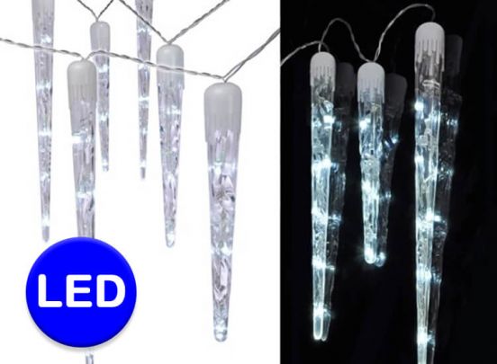 IJspegel led-verlichting - 10 ijspegels aan je raam