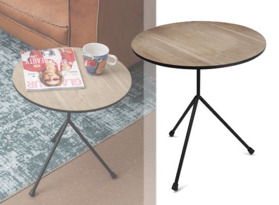 Lifa Living tafel met metalen onderstel - Fraaie bijzettafel met tijdloos design