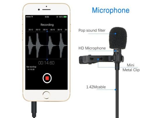 Microfoon voor smartphone of tablet - Maakt van je telefoon een professioneel microfoon-systeem