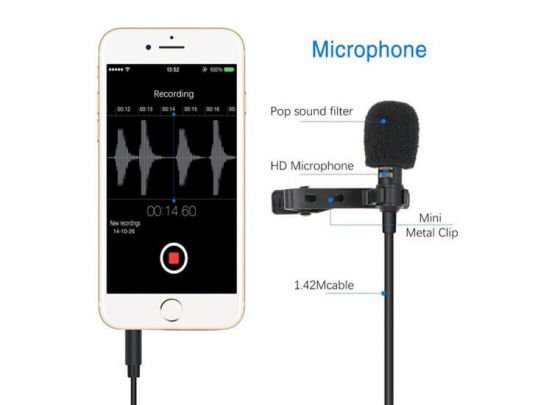 Microfoon voor smartphone of tablet - Maakt van je telefoon een professioneel microfoon-systeem