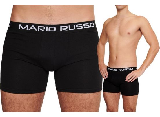 Mario Russo Herenboxers - Zwart - Katoen - 10 pack