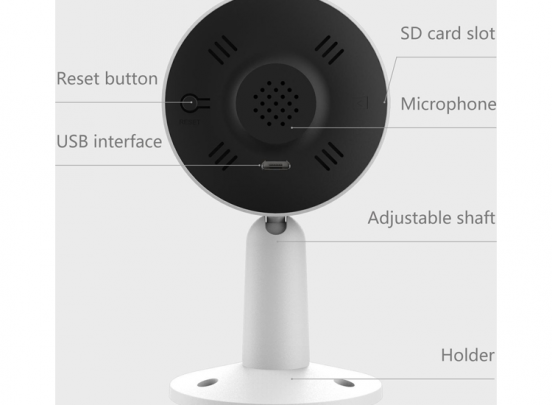Tuya Smartlife M4 Beveiligingscamera - Indoor Wi-Fi Camera - Wit 1080P Camera- 2.4 Ghz. Bewegingsdetectie