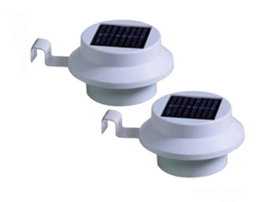 Dakgootlampen op zonne-energie 2 stuks – Eenvoudig te bevestigen aan je dakgoot
