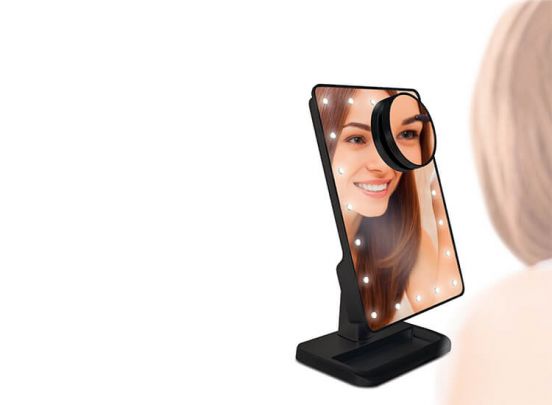Spiegel met led-licht - Make-up spiegel waarmee je muziek kunt streamen