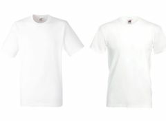 8 Witte Fruit of the Loom T-shirts-Ronde Hals-L (2de Kans Deal)