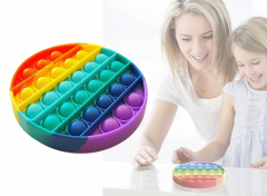 Pop It Fidget Regenboog - Ronde vorm - Multi color - Pop it fidget toy