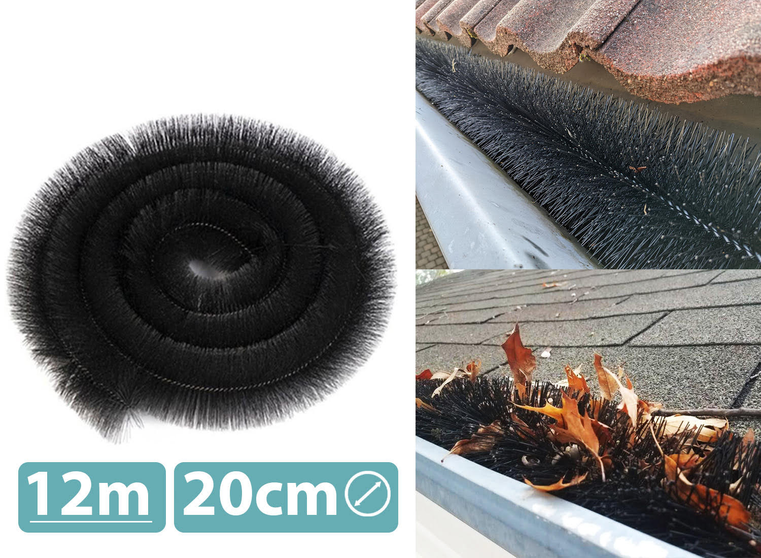 JONSKA Dakgoot Egel - 12 meter - ø20 cm - Dakgootbescherming