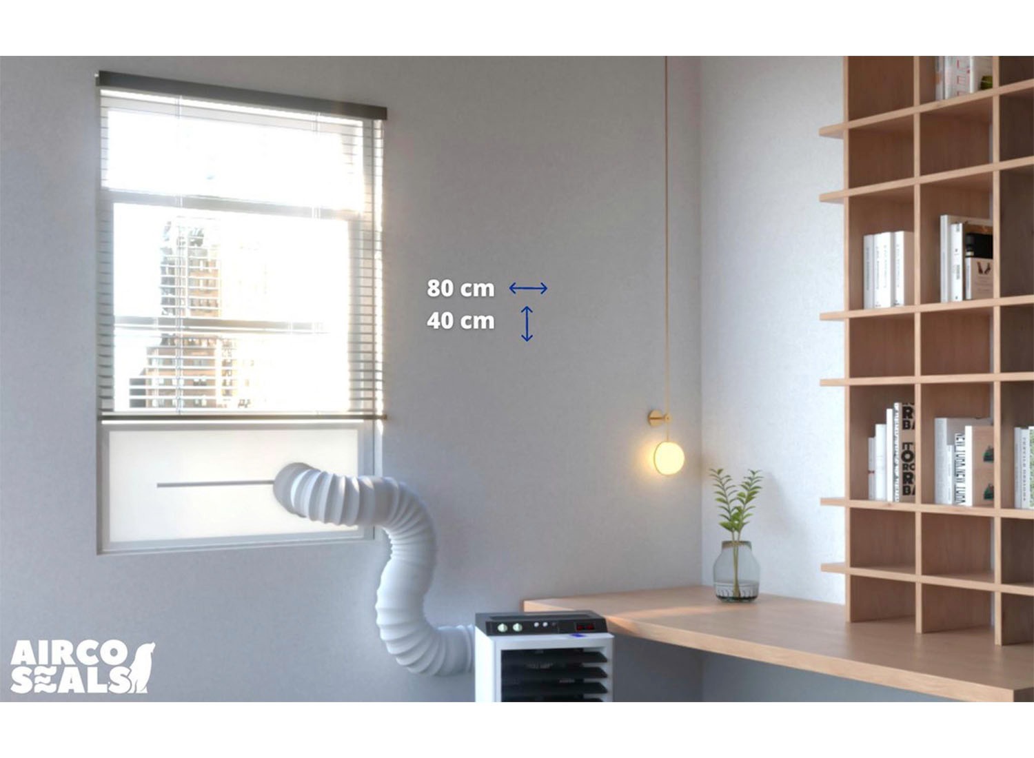 FDBW - Airco raamafdichtingskit - 140 x 40 cm - Geschikt voor Schuifraam