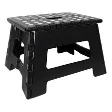 Gardalux Opstapkrukje - Opvouwbaar - 29 x 22 x 22 cm - Zwart