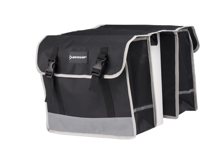 Dunlop Zwarte dubbele fietstas 26 L Waterdicht