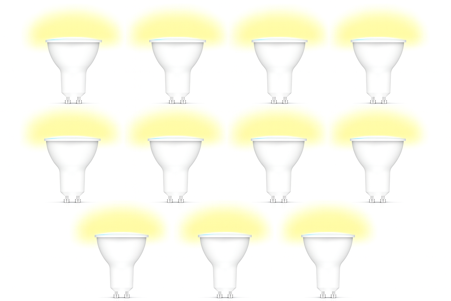 10x Qnect Smart Wi-Fi LED-lamp - GU10 - 4,5W