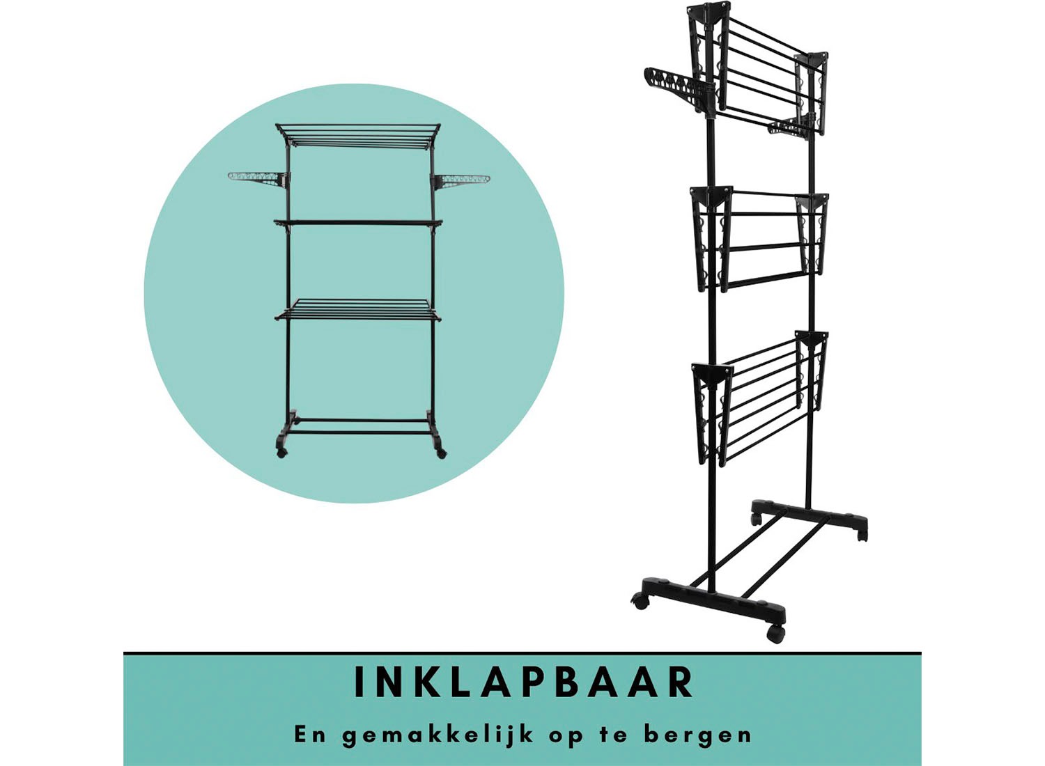 Deal Donkey - Niceey Droogtoren - 45M Drooglengte - Wasrek Inklapbaar