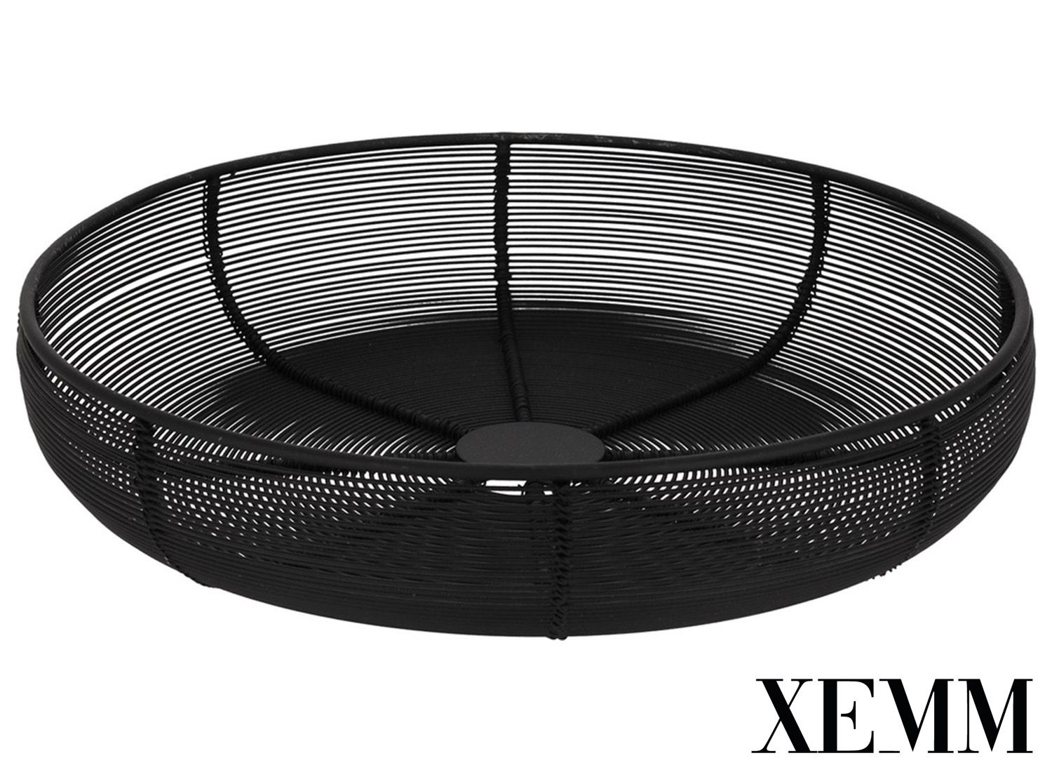 XEMM Fruitmand Pim - Draadmand - 29 x 29 cm - Zwart afbeelding