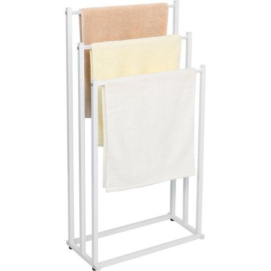 Deal Donkey - Niceey Handdoekrek - 3 Armen - Vrijstaand - Metaal - Anti-Kras Viltjes - Wit