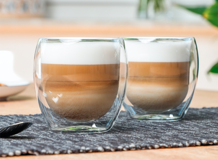 Dubbelwandige Cappuccino Glazen - Set van 2 - 250ml
