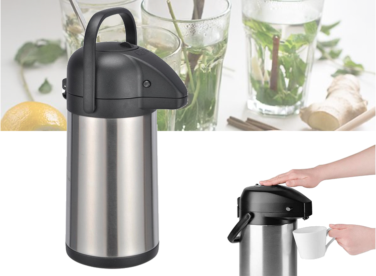 Thermoskan met pomp - 2,2 liter