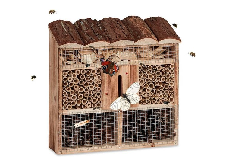 Insectenhotel - Hout - 30 x 9.5 x 30 cm