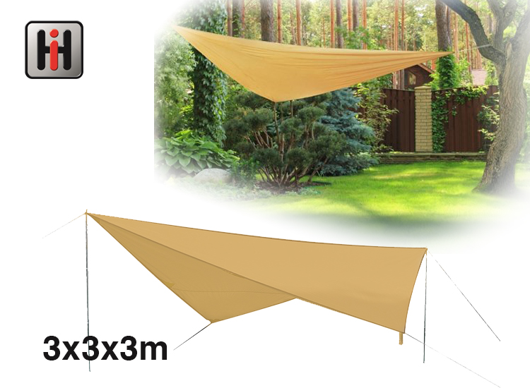 Zonnedoek Beige Schaduw doek 3 x 3 x 3 meter