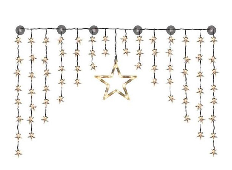 Hi Kerststerrengordijn met 90 LEDs