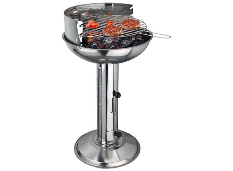 Michelino Ronde Houtskool Barbecue met onderstel - RVS