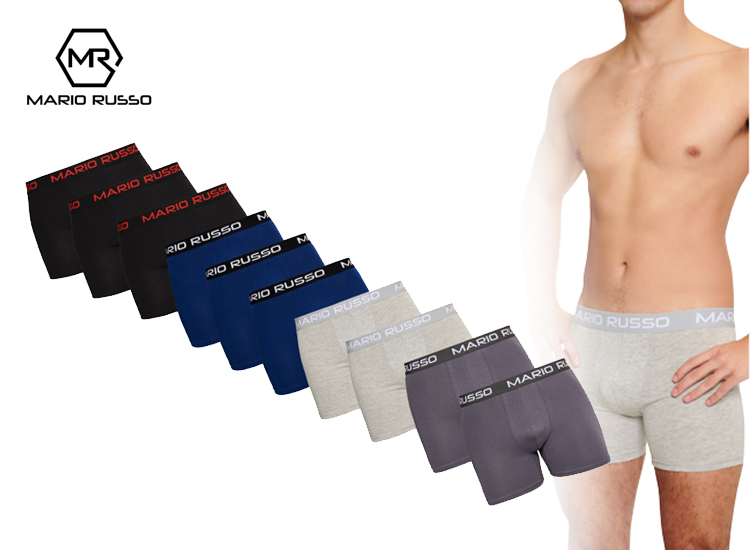 Mario Russo boxers 10-pack herenboxers 4 kleuren in één set