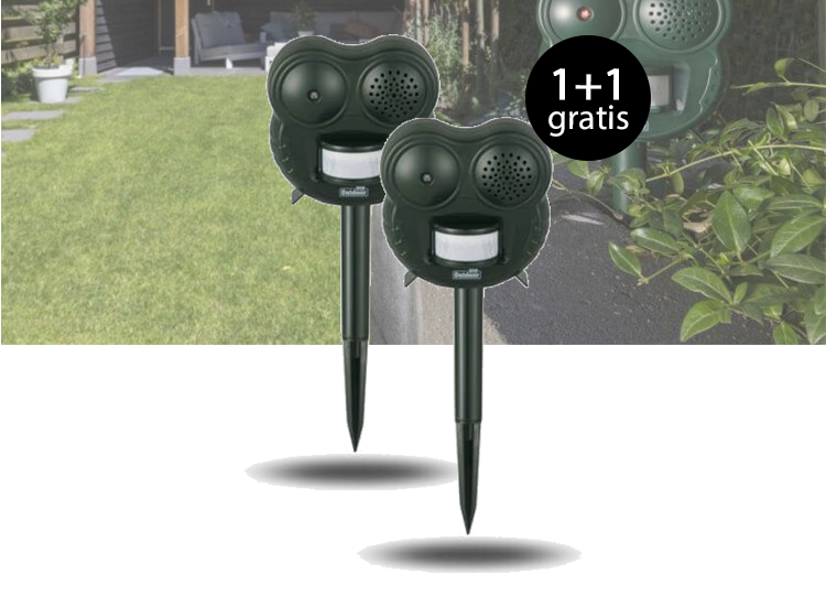 909 Outdoor Ultrasone Honden-, Katten- en Muizen Verjager 1+1 Gratis afbeelding