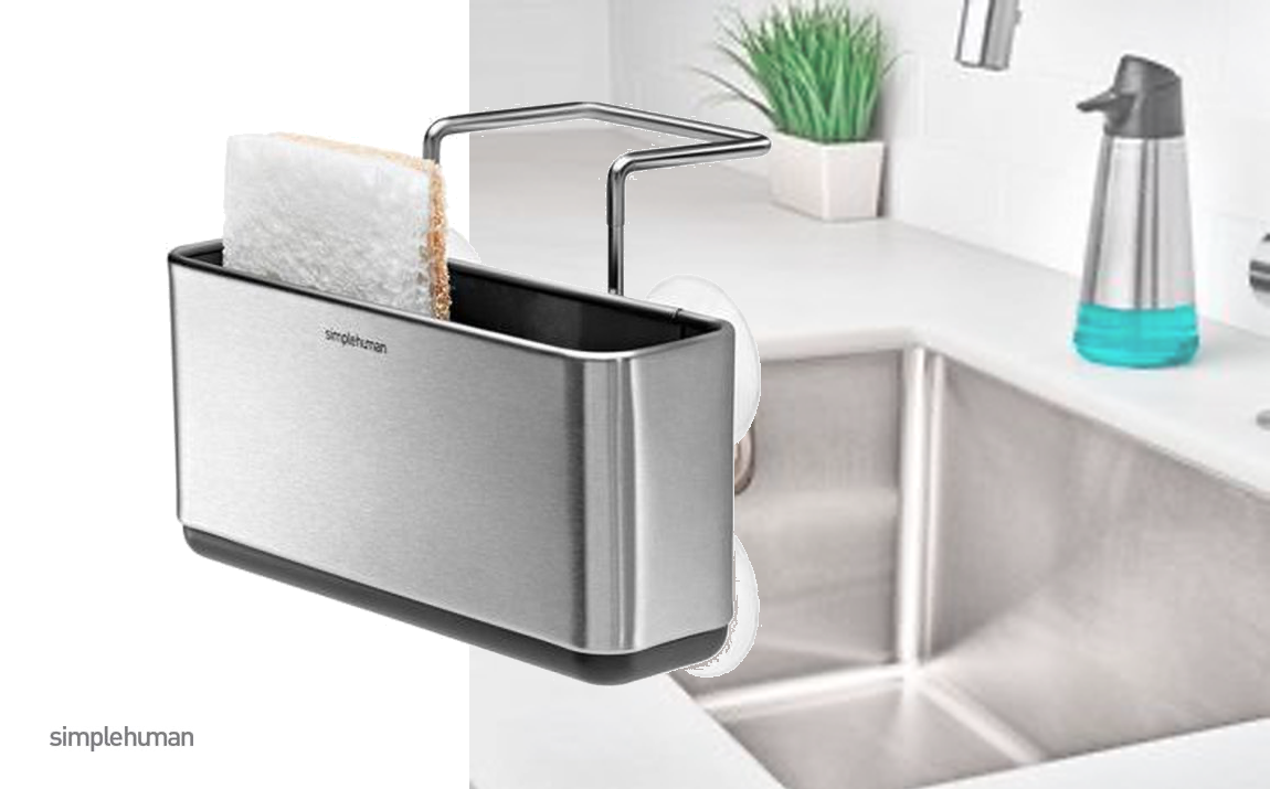 Simple Human Gootsteenorganiser - Zilver - RVS
