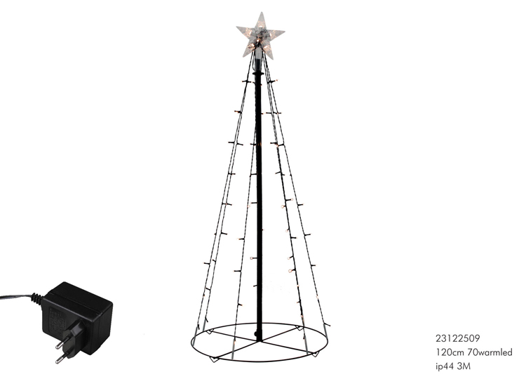 HIT Verlichte LED Kerstboom - 120 cm - 70 LEDS - Warm Wit LED