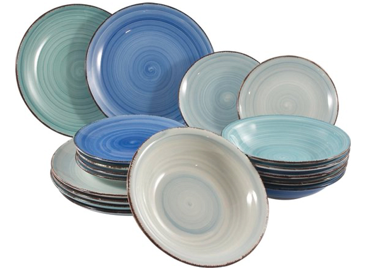 Serviesset Curaao - Blauw - 18-delig