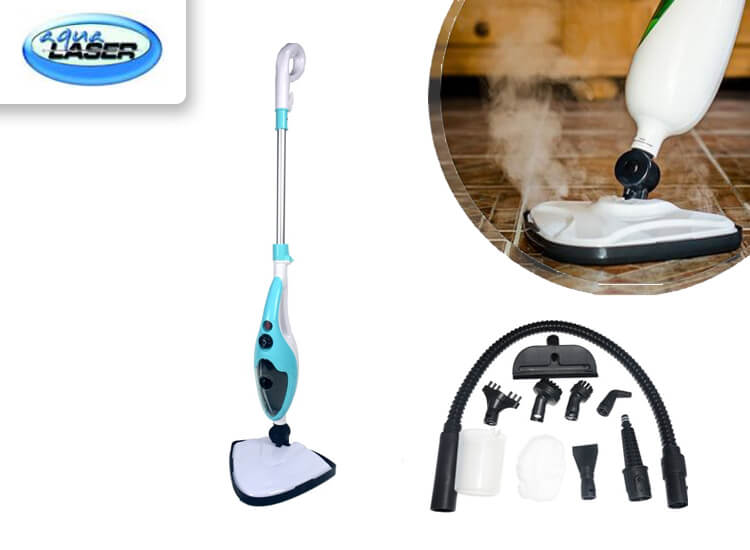 DealDonkey Aqua Laser Brilliant stoomreiniger met afneembaar handstoomapparaat - stoommop blauw aanbieding DealDonkey Aqua Laser Brilliant stoomreiniger met afneembaar handstoomapparaat - stoommop blauw aanbieding