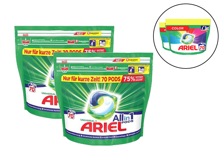 Ariel Prof Allin1 Pods 140 Wasbeurten Color of Regular