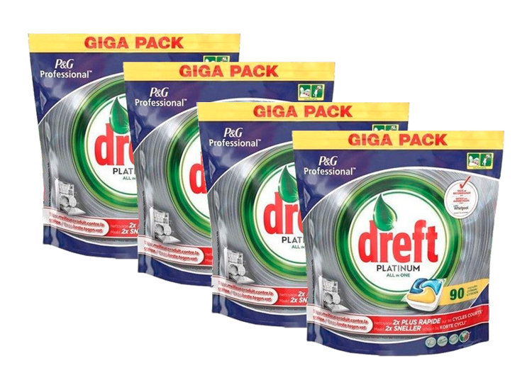 Dreft Platinum All in One Lemon Vaatwastabletten - 360 stuks