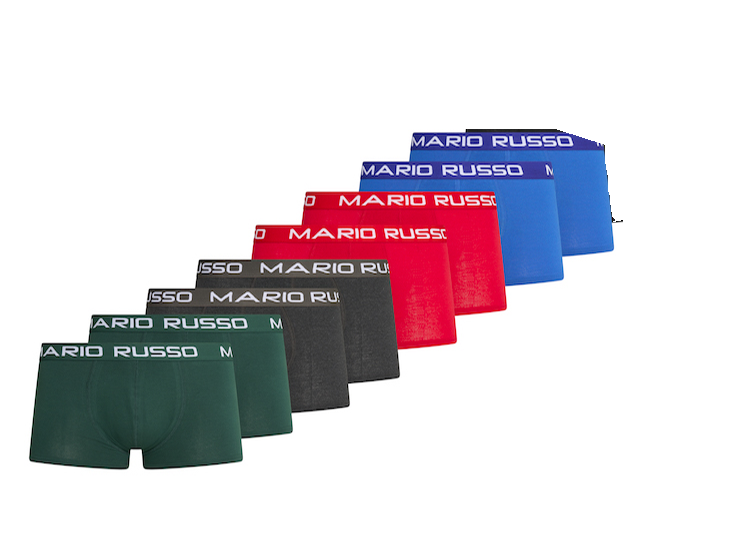 Mario Russo 10-pack Boxers 5 kleuren in één set-M (2de Kans Deal)