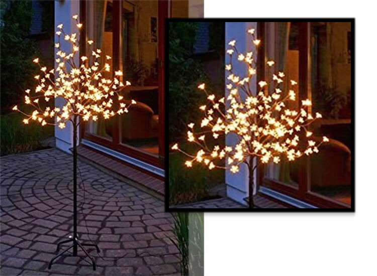 Led lichtboom met kersenbloesem 180 verlichte bloesems met warm-wit licht