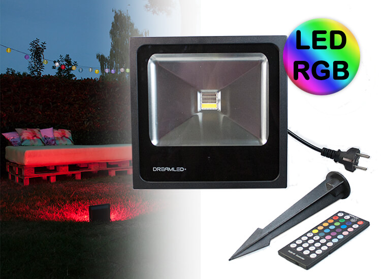 Dreamled RGB + W Floodlight 30W FL300W - Verlicht je tuin in elke kleur die je maar wenst