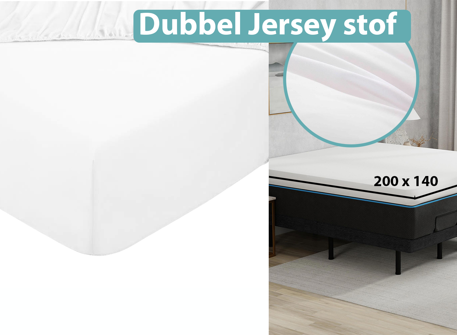 Topper cover, DJ not quilted 120 g/m2,140x200x4 cm - 8718247556717 afbeelding
