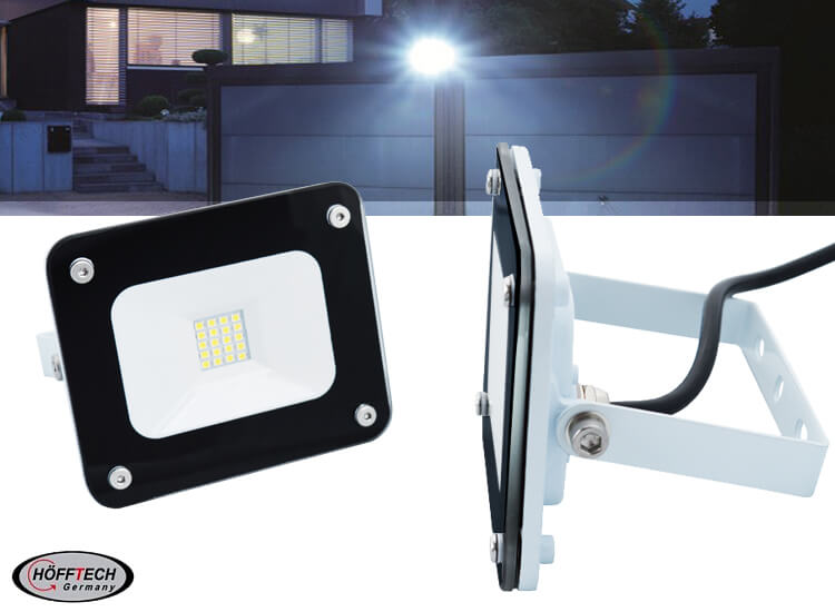 Hofftech ledstraler 10W - Slim Line Floodlight IP65 - Moderne buitenlamp