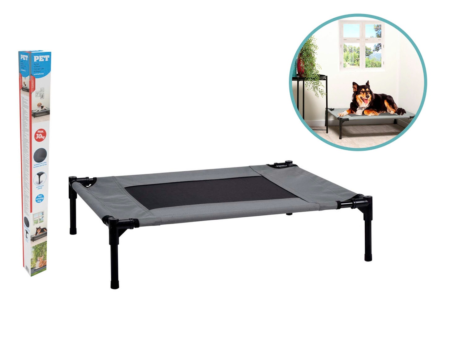 Maxxpro Hondenbed incl. draagtas - max 30 kg. afbeelding