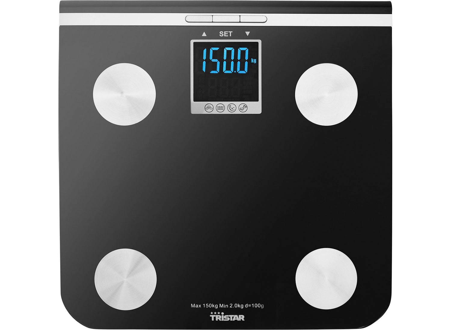Deal Donkey - Tristar Weegschaal - Personenweegschaal - Tot 150 Kg - Zwart Deal Donkey - Tristar Weegschaal - Personenweegschaal - Tot 150 Kg - Zwart