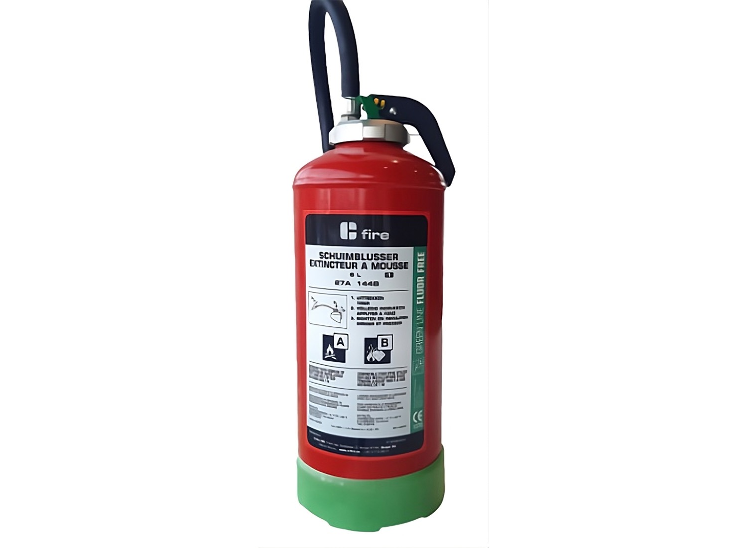C-Fire Schuimblusser - 6 L - Fluorvrij - Met CO₂-Patroon - EU Geproduceerd